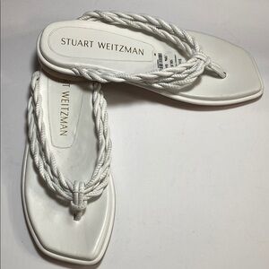 Stuart Weitzman NWOT or Box Ivory Braided Sandals